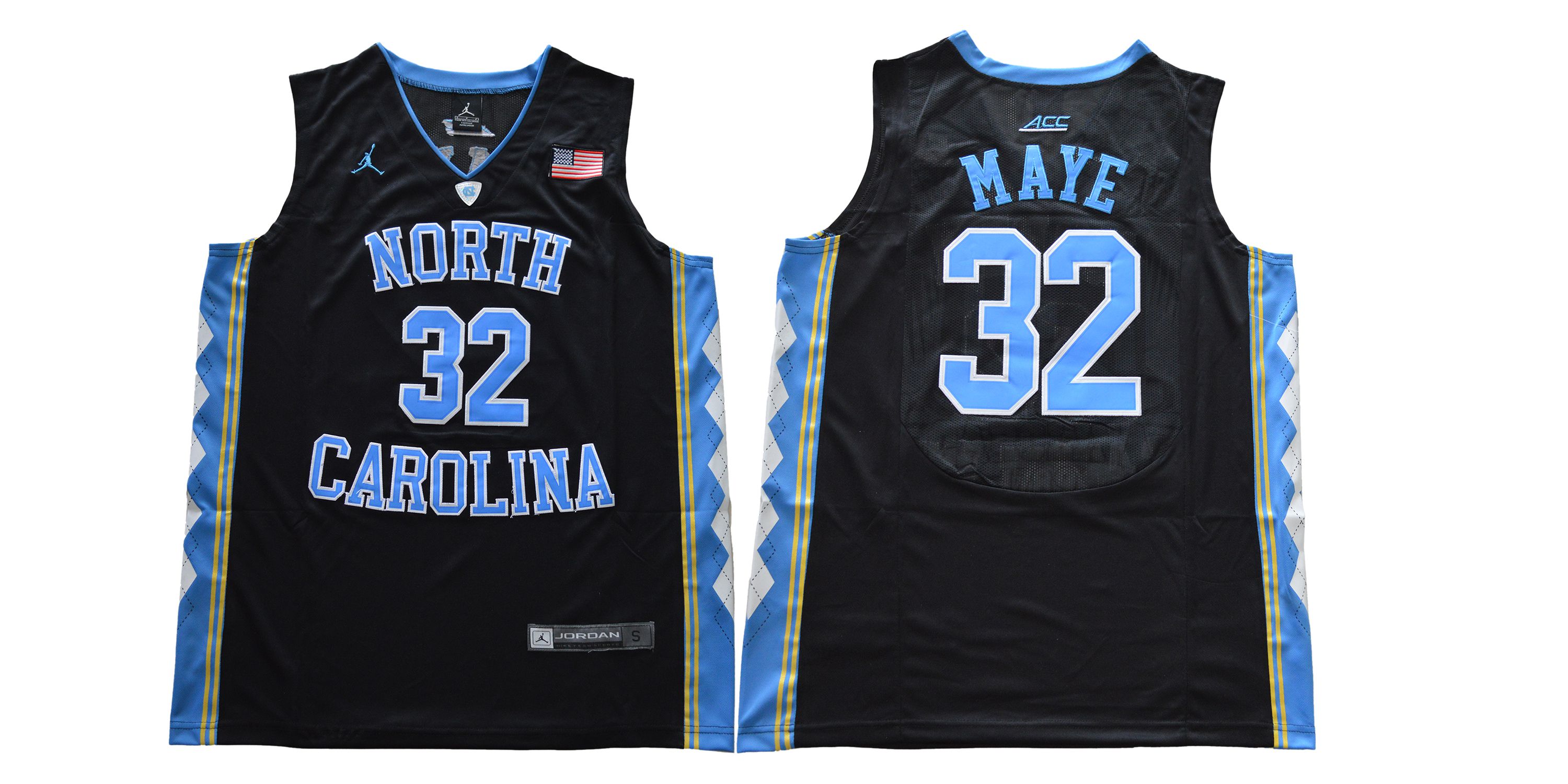 Men North Carolina Tar Heels #32 Maye Black NCAA Jerseys